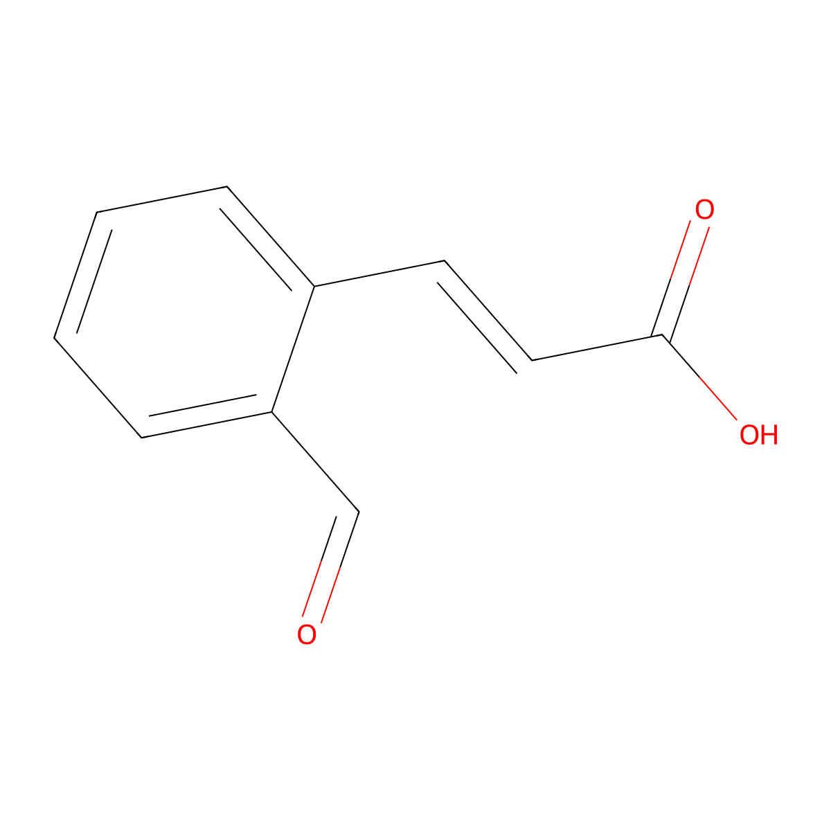 2-Formylcinnamic acid molecular structure, CAS 130036-17-8