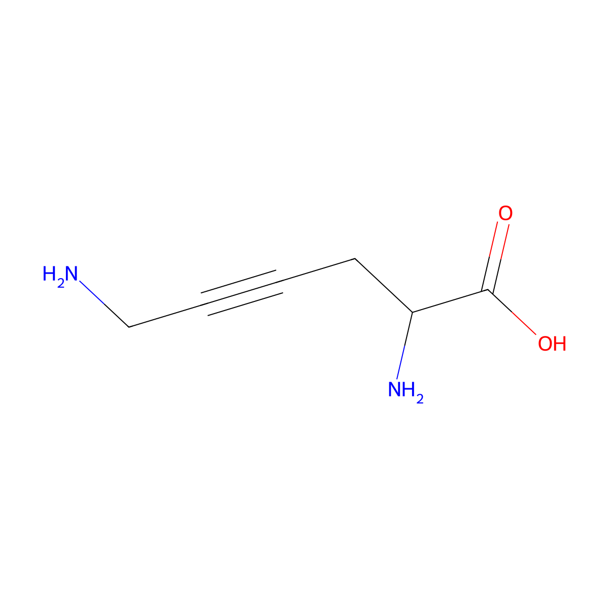 2,6-Diamino-4-hexynoic acid molecular structure, CAS 13004-67-6
