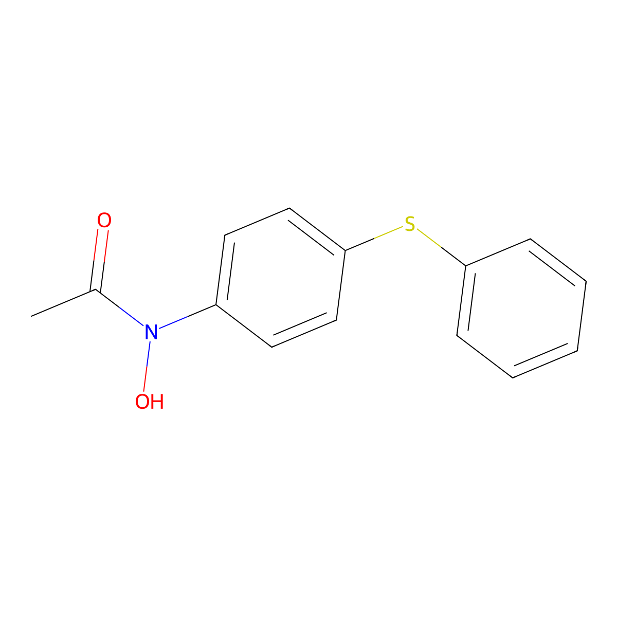 Acetamide, N-hydroxy-N-(4-(phenylthio)phenyl)- molecular structure, CAS 130040-14-1