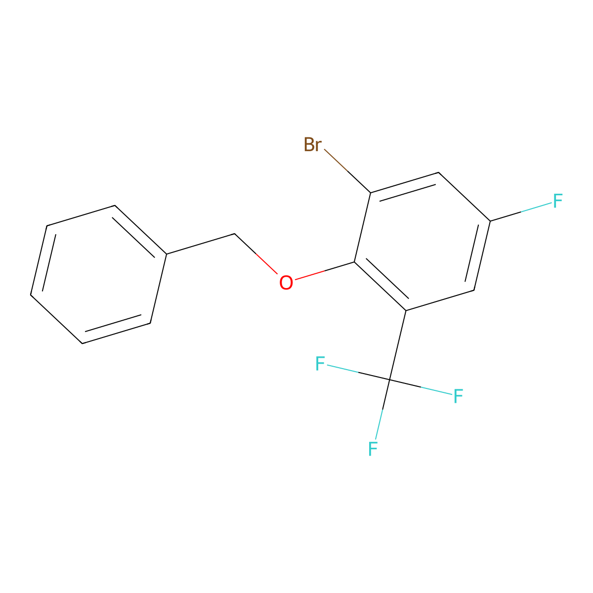 1-Bromo-5-fluoro-2-(phenylmethoxy)-3-(trifluoromethyl)benzene molecular structure, CAS 130046-85-4