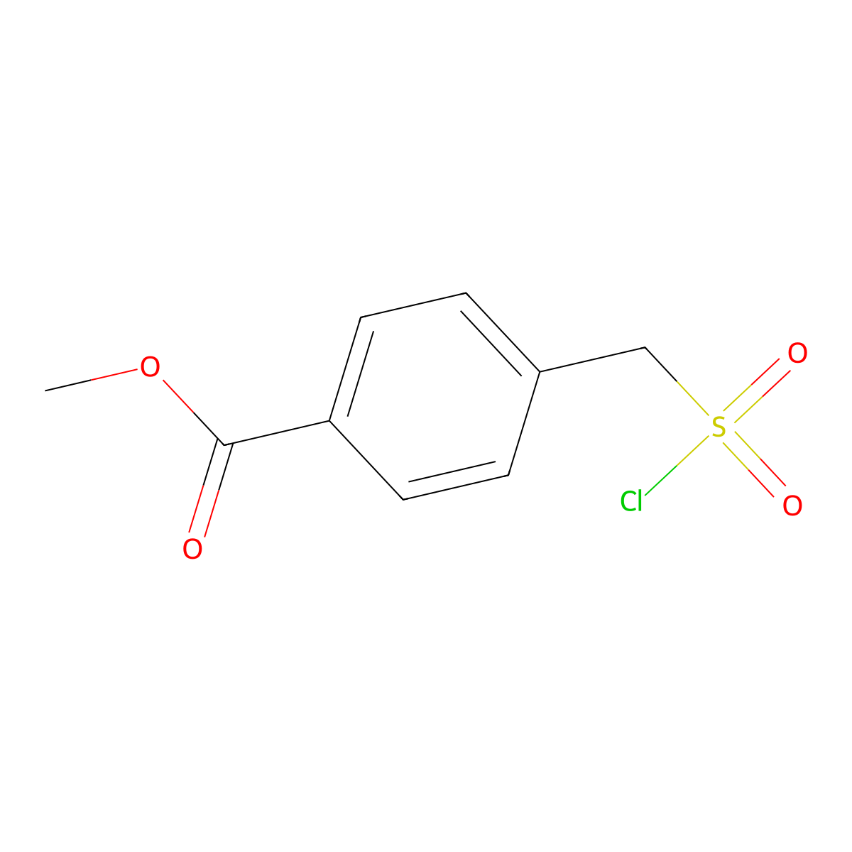 Methyl 4-[(chlorosulfonyl)methyl]benzoate molecular structure, CAS 130047-14-2