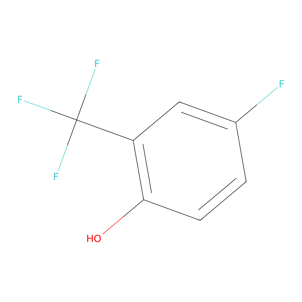 4-Fluoro-2-(trifluoromethyl)phenol molecular structure, CAS 130047-19-7