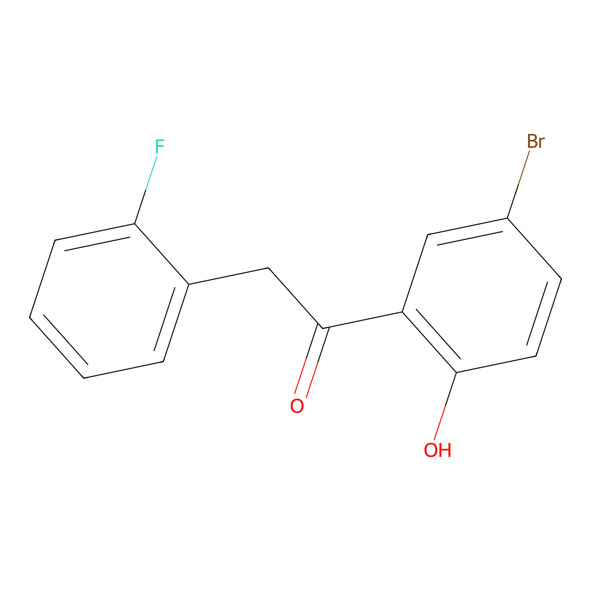 1-(5-Bromo-2-hydroxyphenyl)-2-(2-fluorophenyl)ethanone molecular structure, CAS 1300581-34-3