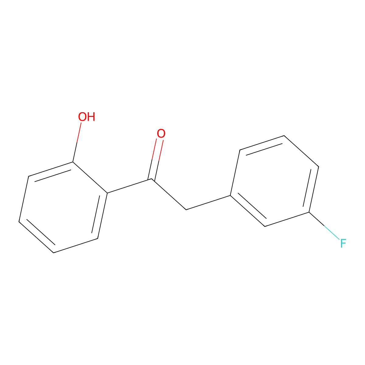 2-(3-Fluorophenyl)-1-(2-hydroxyphenyl)ethanone molecular structure, CAS 1300581-93-4