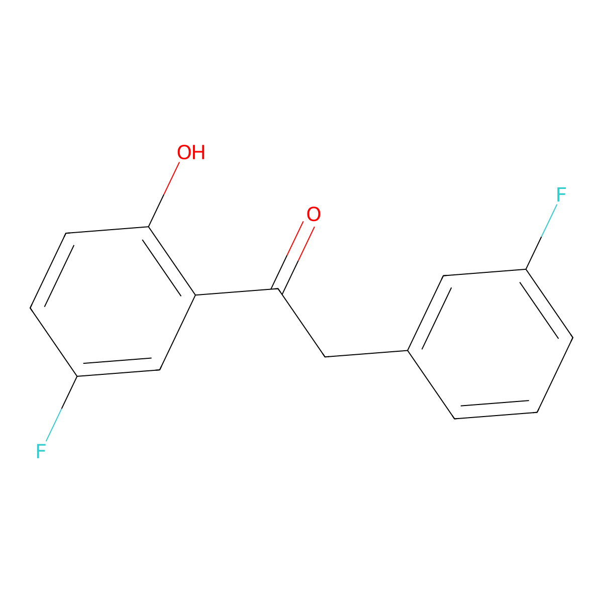 1-(5-Fluoro-2-hydroxyphenyl)-2-(3-fluorophenyl)ethanone molecular structure, CAS 1300582-07-3