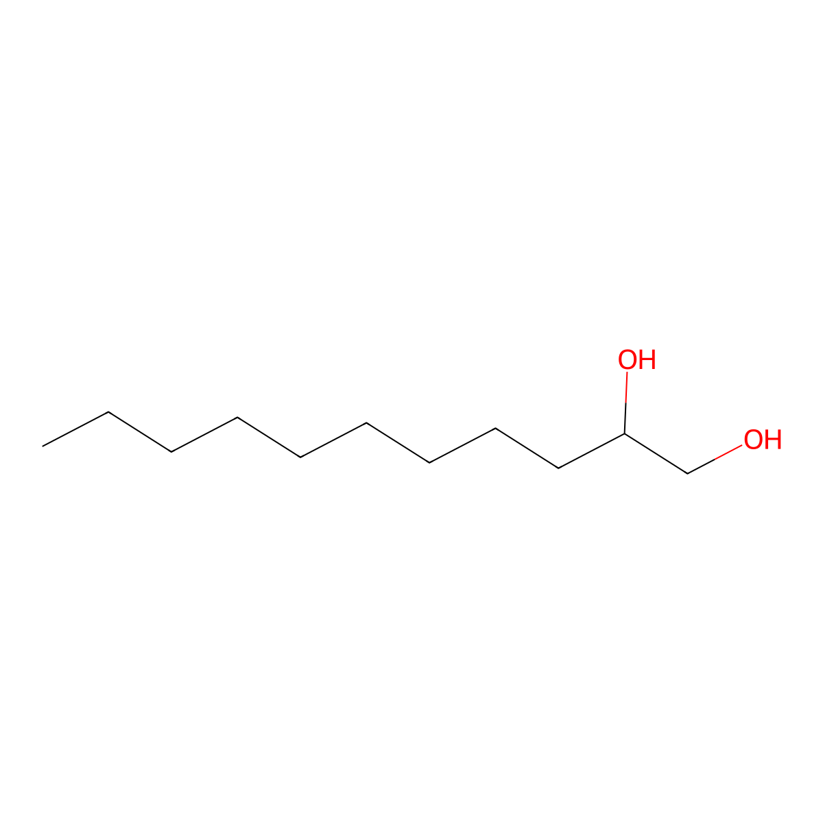 Undecane-1,2-diol molecular structure, CAS 13006-29-6