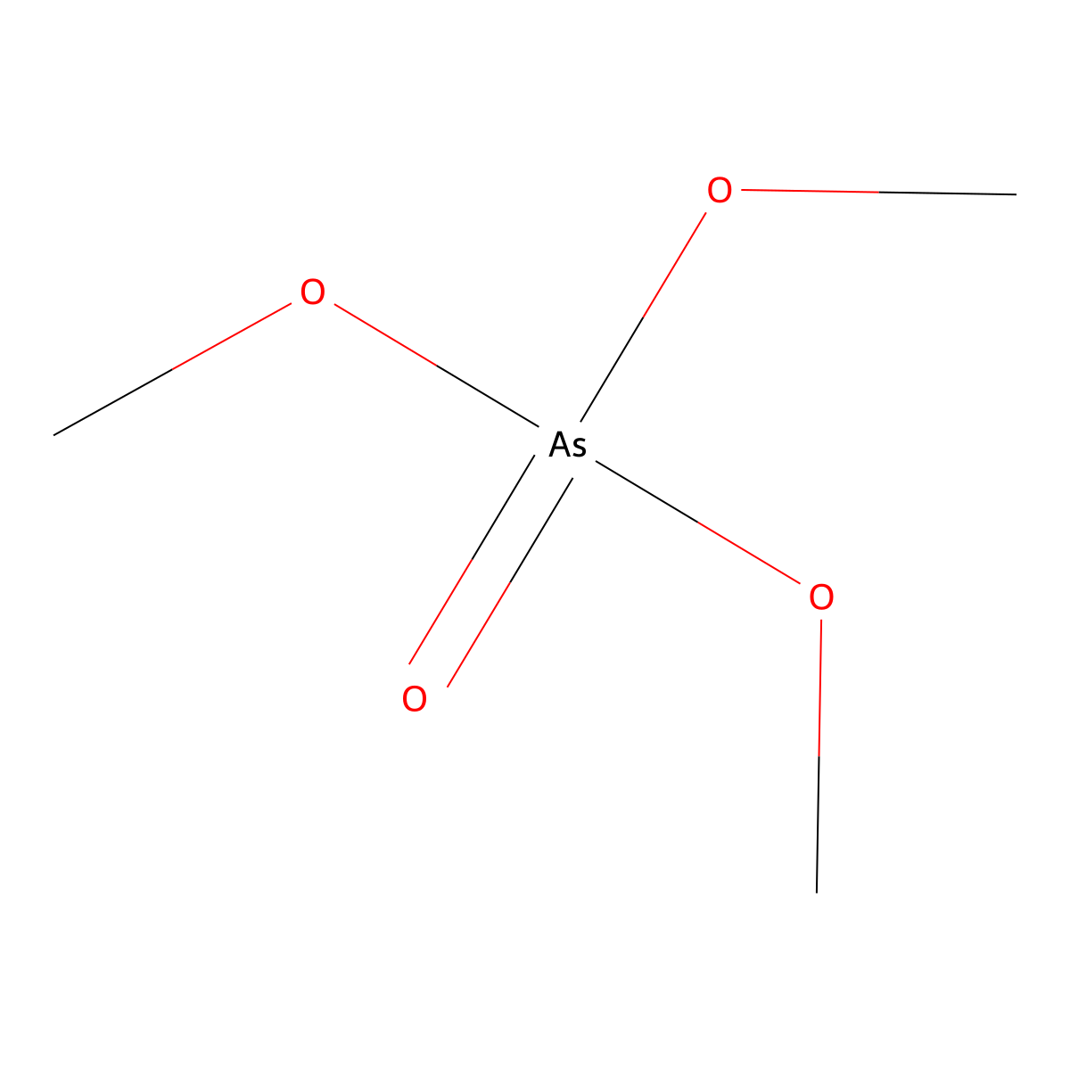 Trimethyl arsenate molecular structure, CAS 13006-30-9