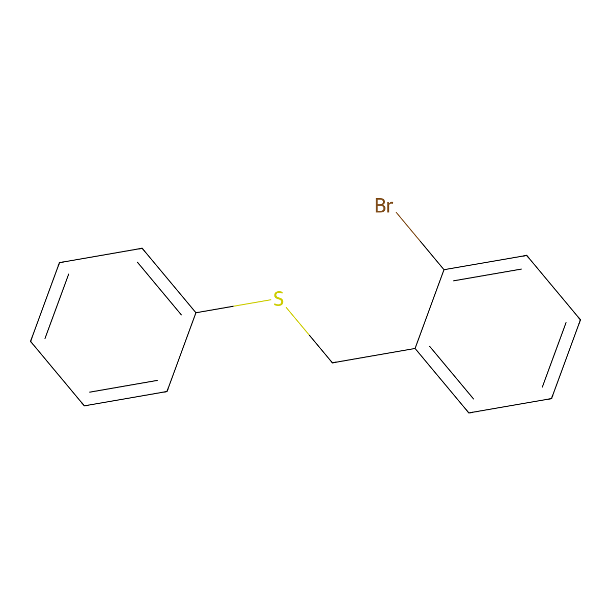 1-Bromo-2-(phenylsulfanylmethyl)benzene molecular structure, CAS 13006-53-6