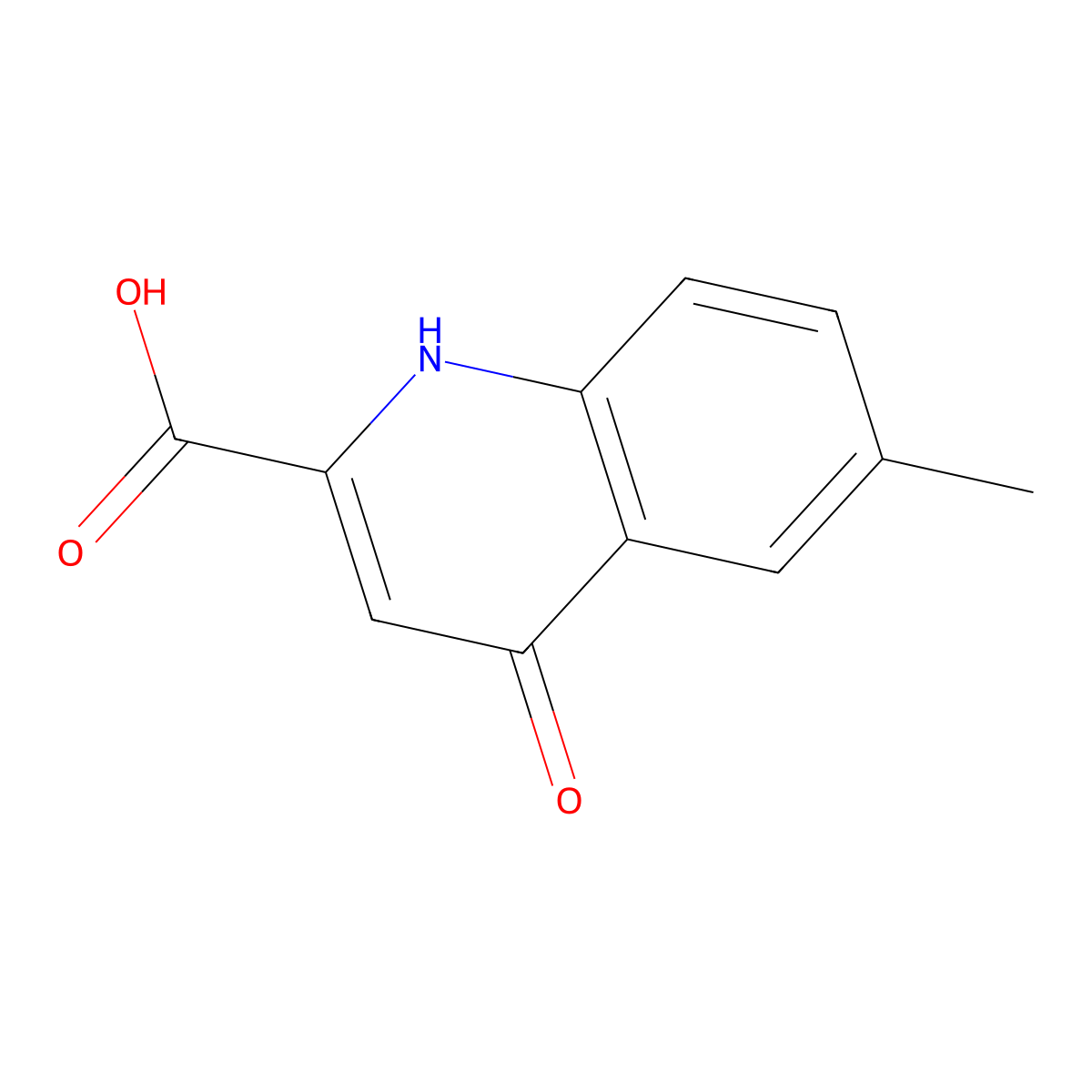 6-Methyl-4-oxo-1,4-dihydroquinoline-2-carboxylic acid molecular structure, CAS 130064-09-4