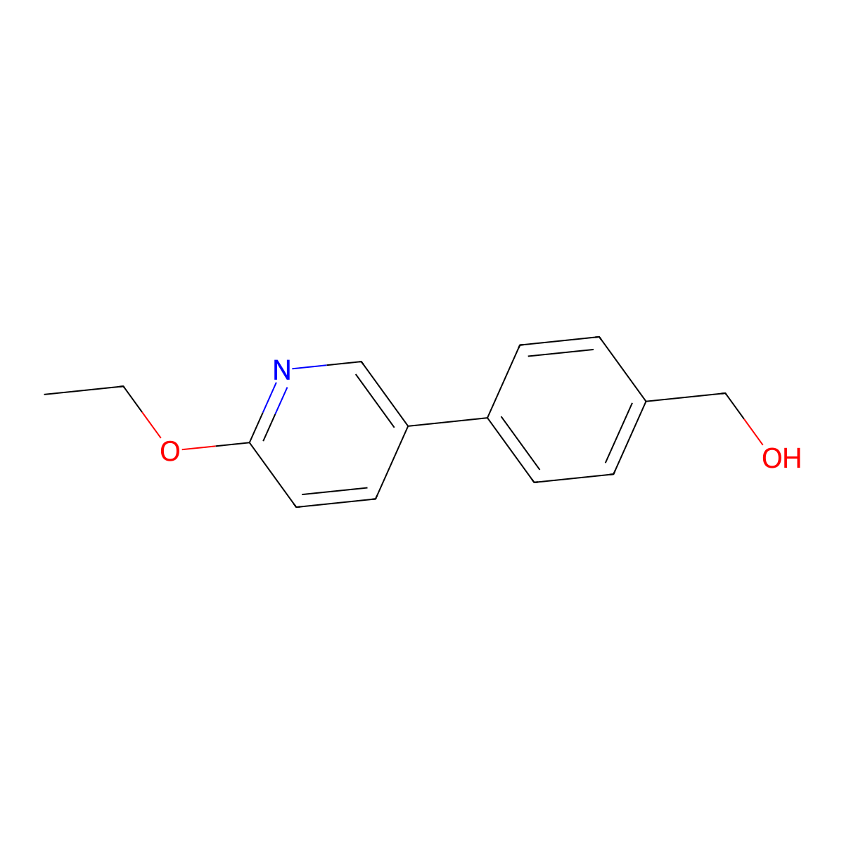 5-[4-(Hydroxymethyl)phenyl]-2-(ethyloxy)pyridine molecular structure, CAS 1300640-22-5