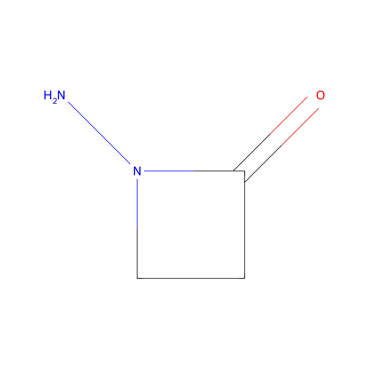 1-Aminoazetidin-2-one molecular structure, CAS 130065-29-1