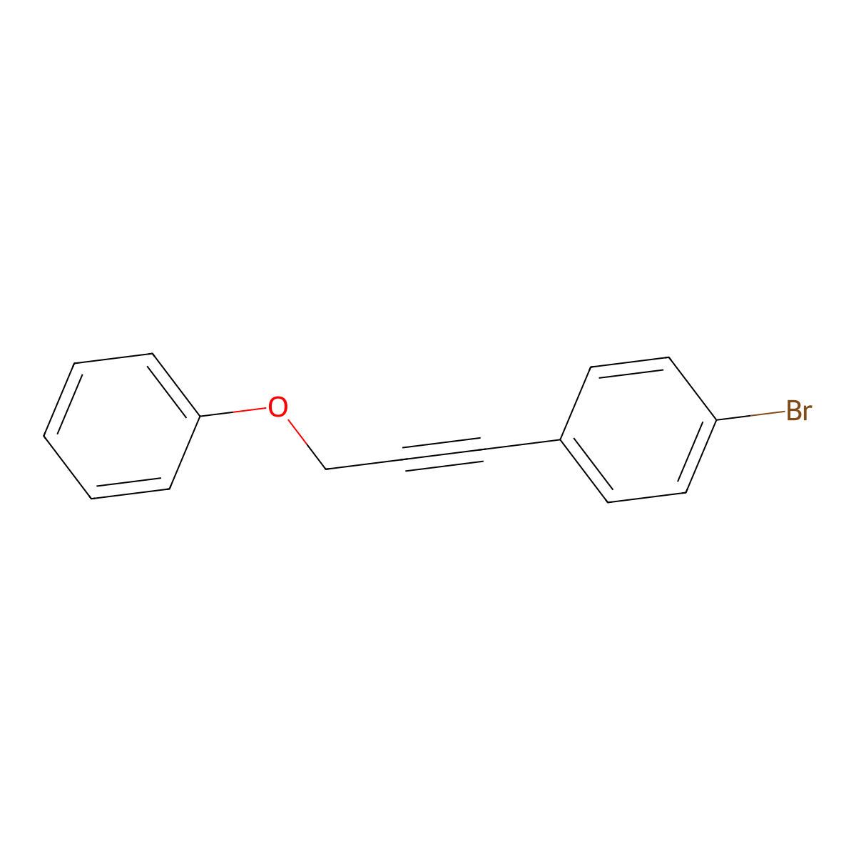 1-Bromo-4-(3-phenoxyprop-1-yn-1-yl)benzene molecular structure, CAS 1300655-63-3