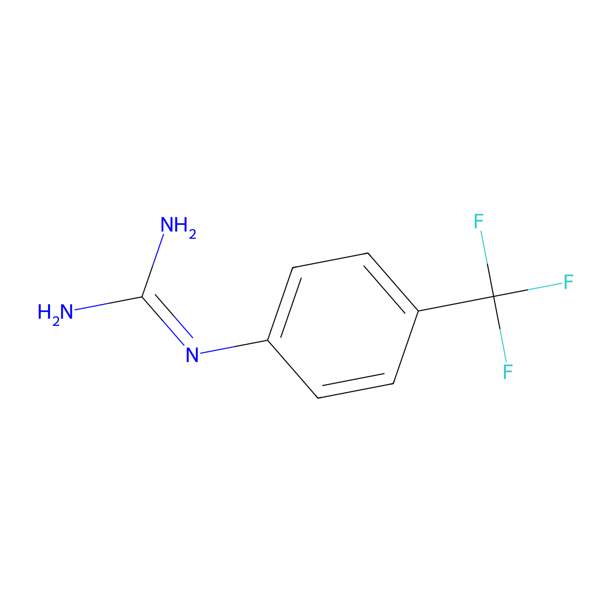 N-[4-(trifluoromethyl)phenyl]guanidine molecular structure, CAS 130066-24-9