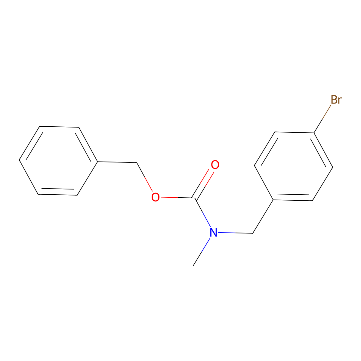 benzyl N-[(4-bromophenyl)methyl]-N-methylcarbamate molecular structure, CAS 1300696-02-9