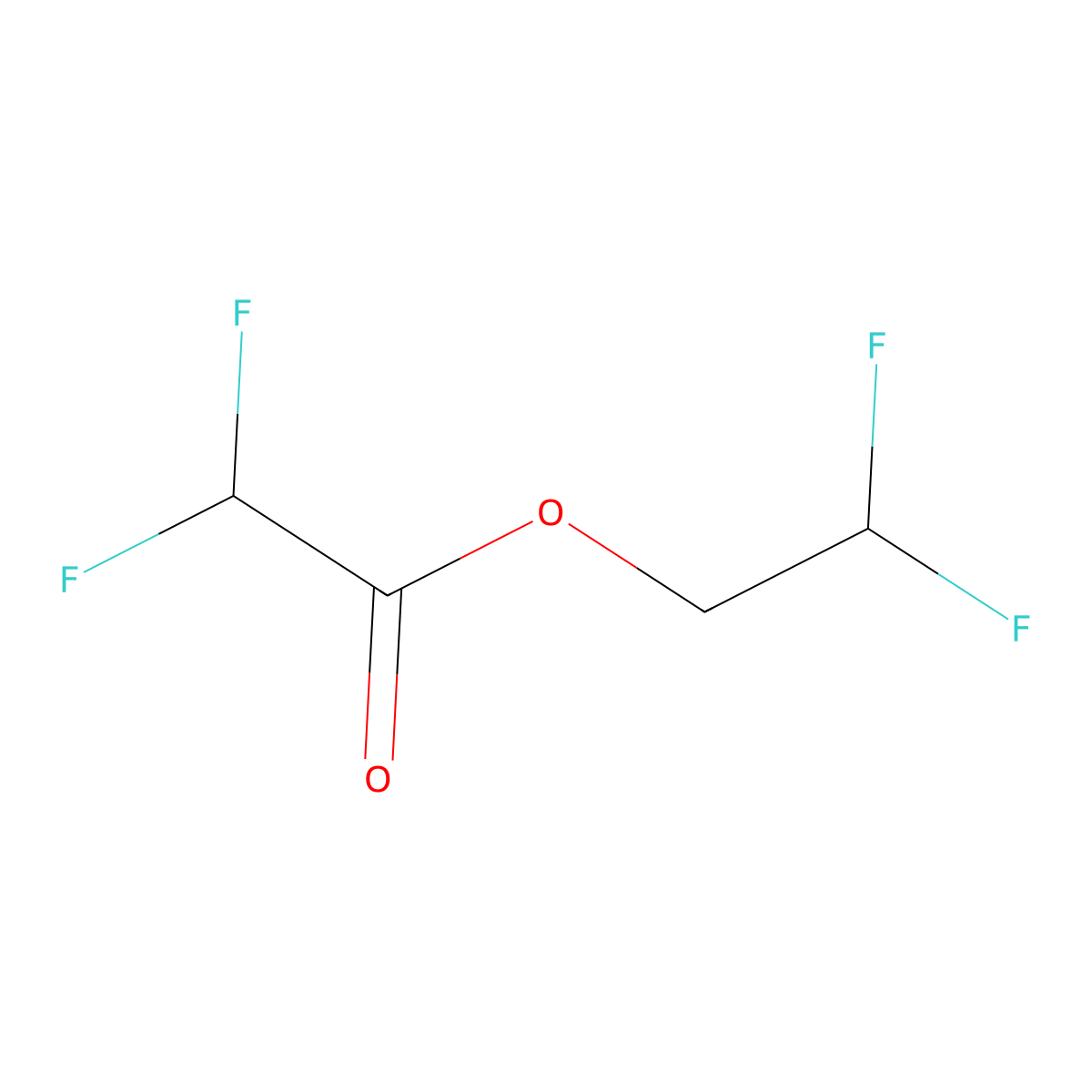 2,2-Difluoroethyl difluoroacetate molecular structure, CAS 1300698-74-1