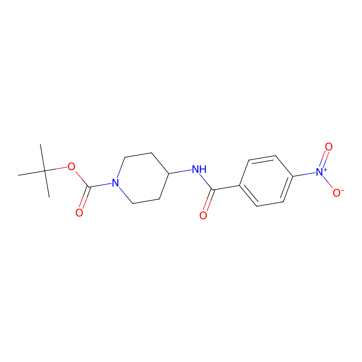 tert-Butyl 4-(4-nitrobenzamido)piperidine-1-carboxylate molecular structure, CAS 1300713-12-5