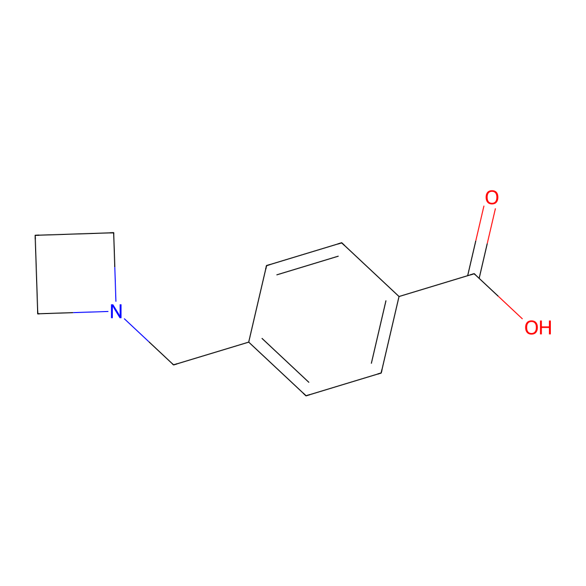 4-(Azetidin-1-ylmethyl)benzoic acid molecular structure, CAS 1300725-26-1