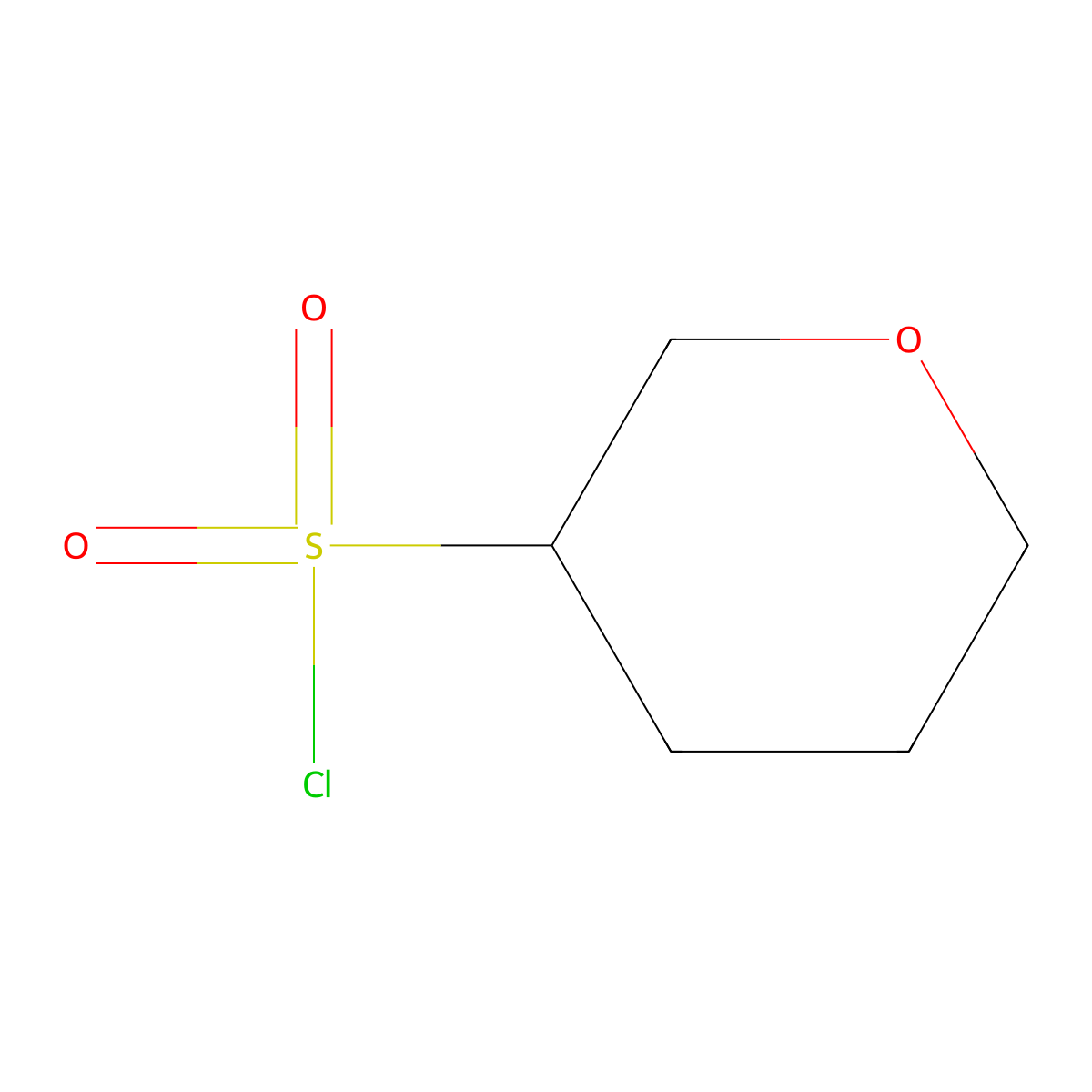 Oxane-3-sulfonyl chloride molecular structure, CAS 1300725-44-3