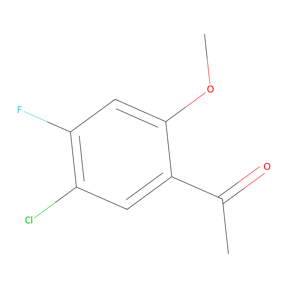 1-(5-Chloro-4-fluoro-2-methoxyphenyl)ethanone molecular structure, CAS 1300730-59-9