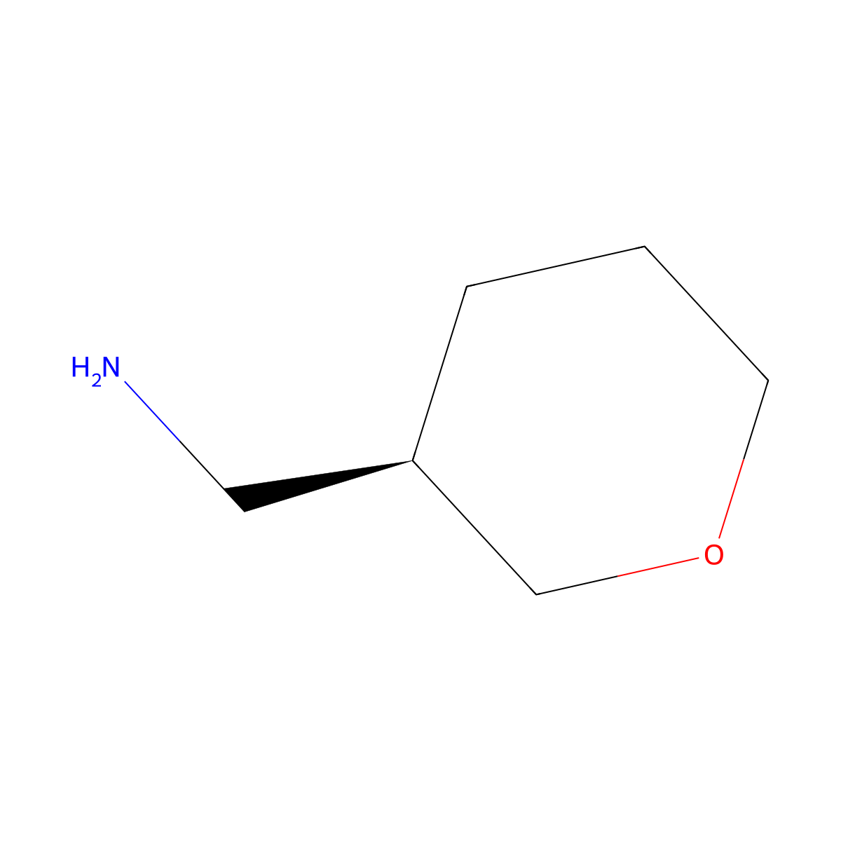[(3R)-Tetrahydropyran-3-yl]methanamine molecular structure, CAS 1300731-77-4