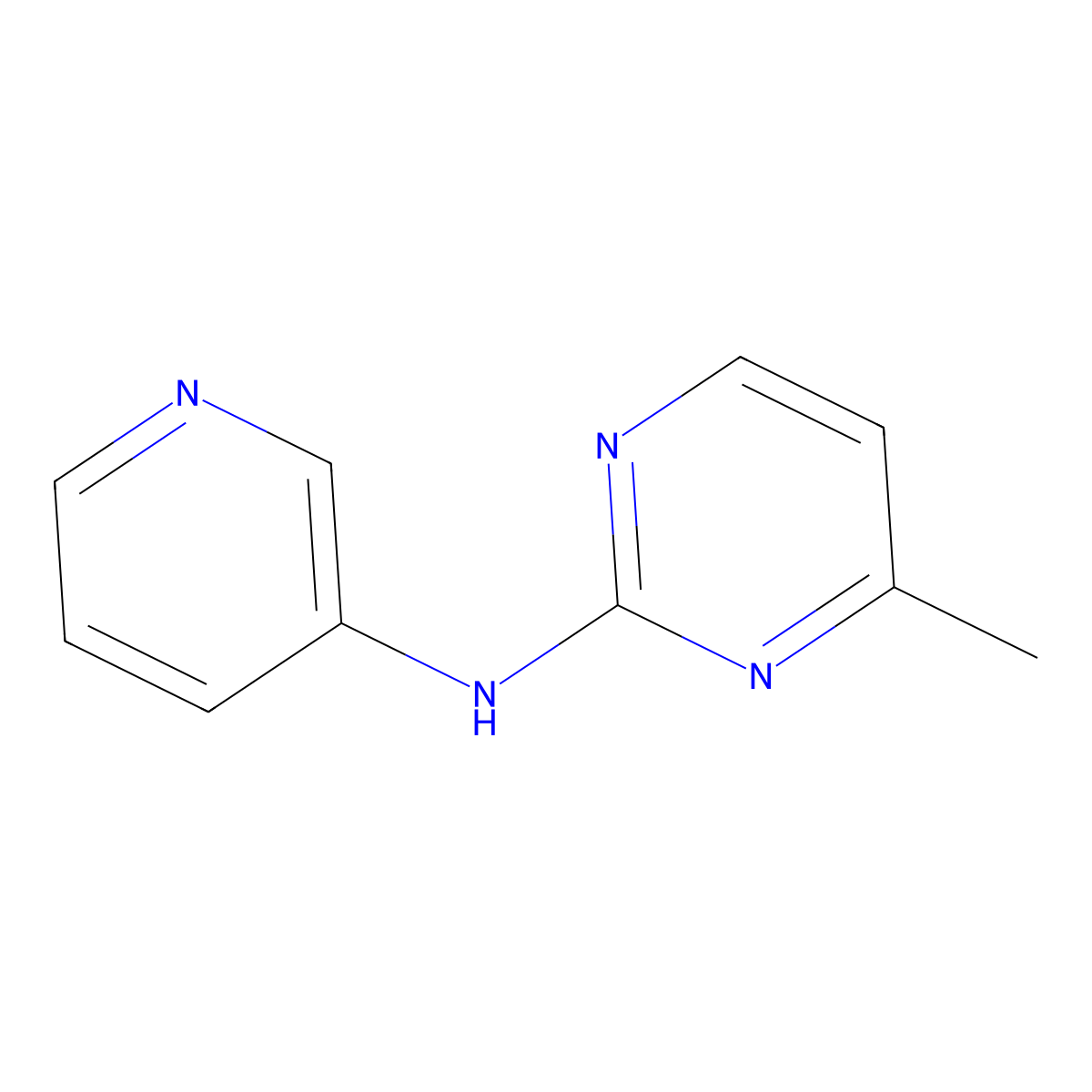 4-methyl-N-(pyridin-3-yl)pyrimidin-2-amine molecular structure, CAS 1300740-94-6