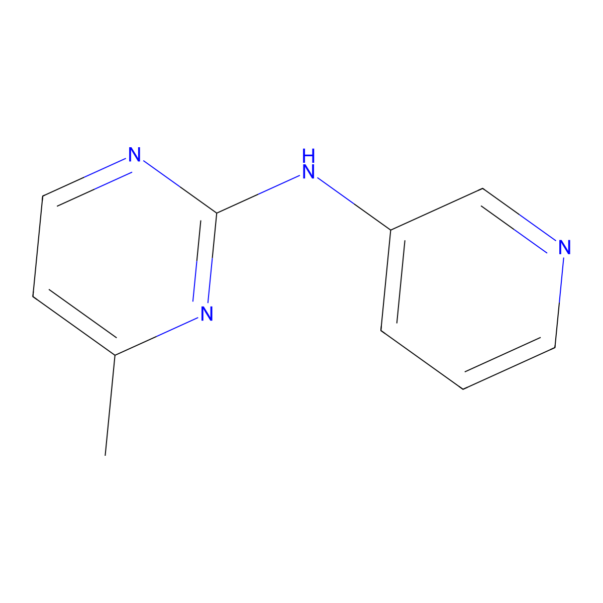 4-methyl-N-(pyridin-3-yl)pyrimidin-2-amine molecular structure, CAS 1300740-94-6