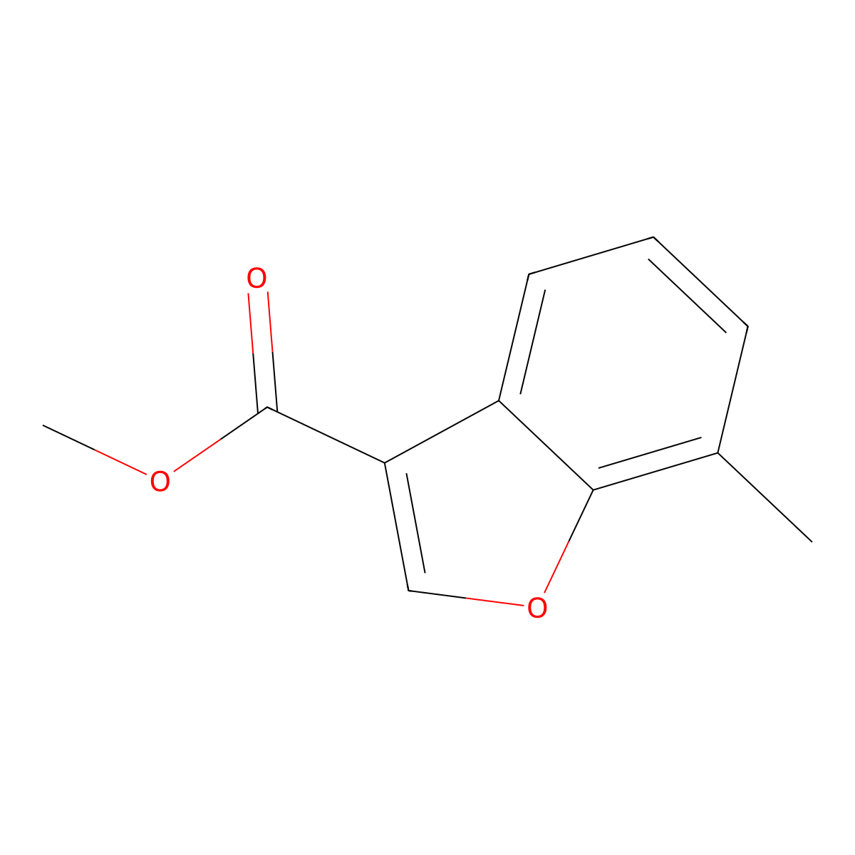 Methyl 7-methylbenzofuran-3-carboxylate molecular structure, CAS 1300741-22-3