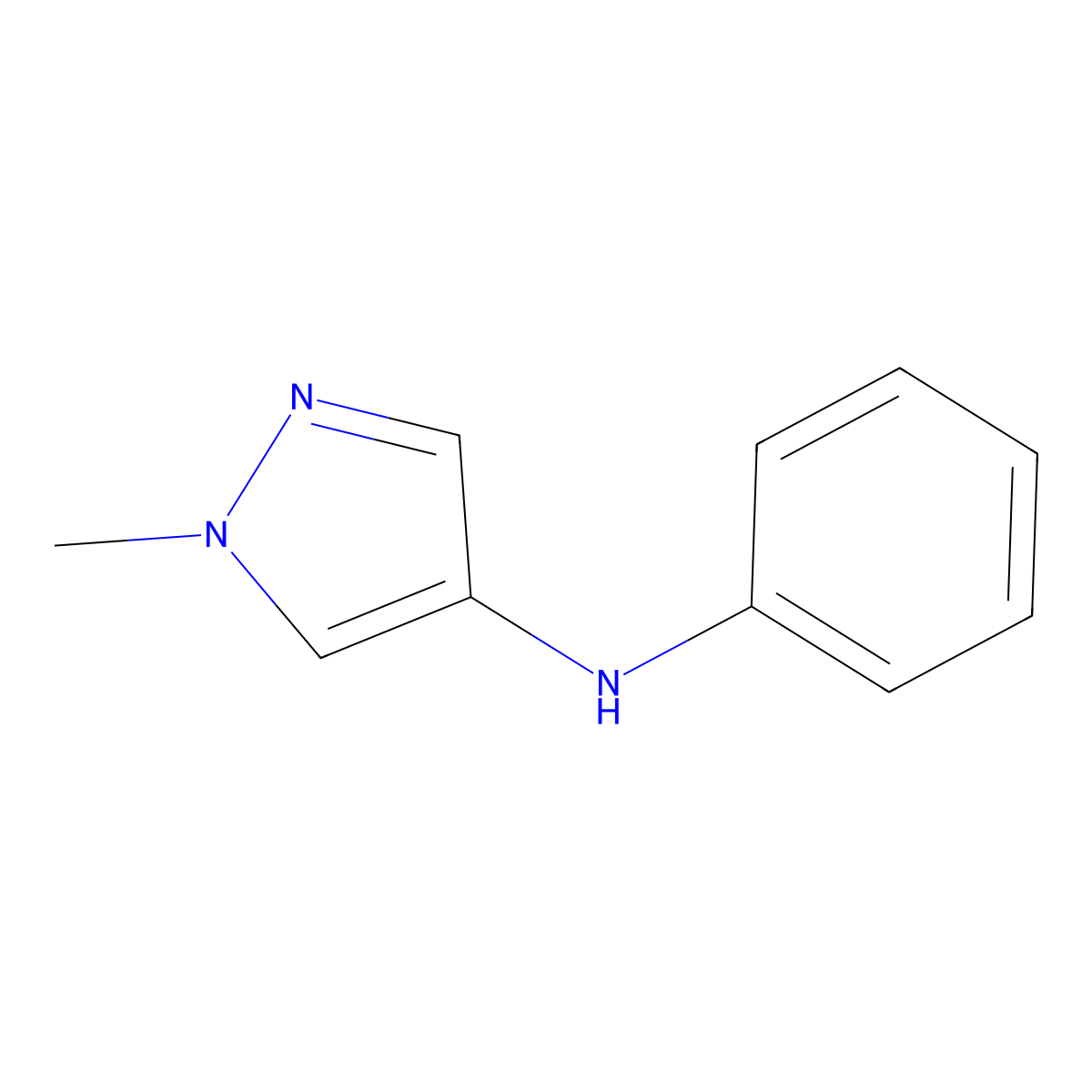 1-Methyl-N-phenyl-1H-pyrazol-4-amine molecular structure, CAS 1300741-25-6