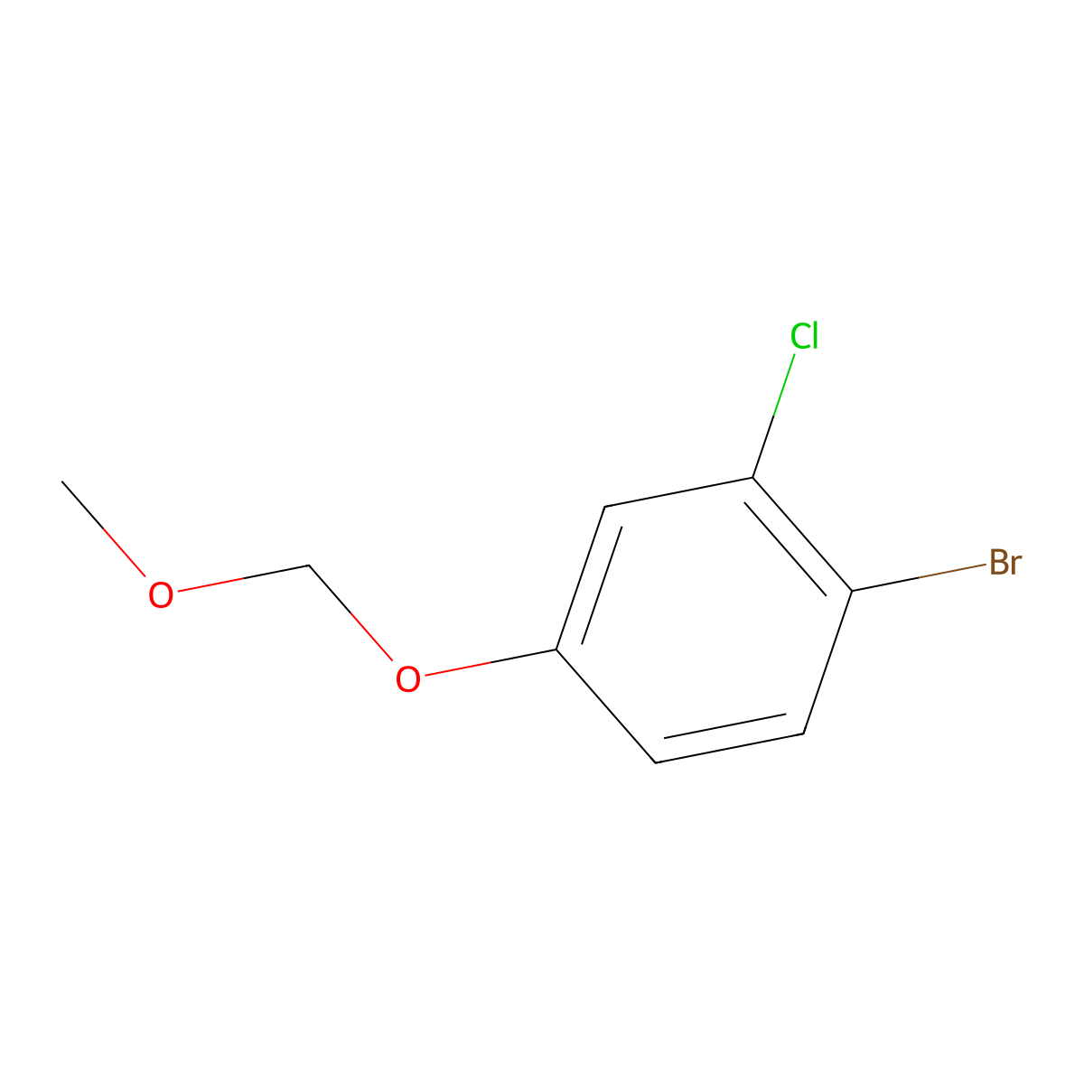 1-Bromo-2-chloro-4-(methoxymethoxy)-benzene molecular structure, CAS 1300743-20-7