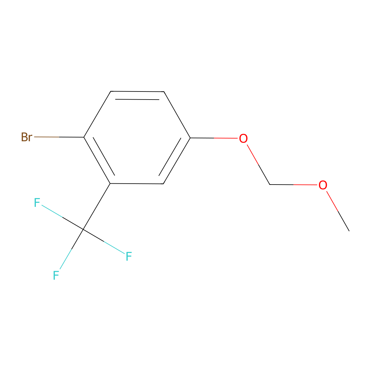 1-Bromo-4-(methoxymethoxy)-2-(trifluoromethyl)benzene molecular structure, CAS 1300743-37-6