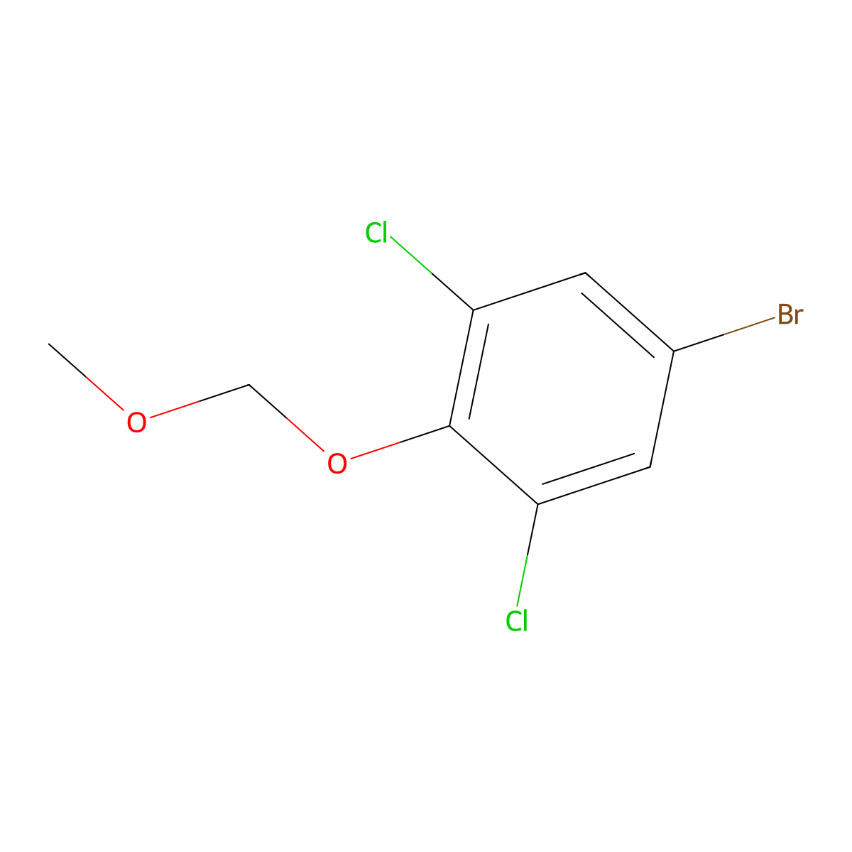 5-Bromo-1,3-dichloro-2-(methoxymethoxy)benzene molecular structure, CAS 1300743-46-7