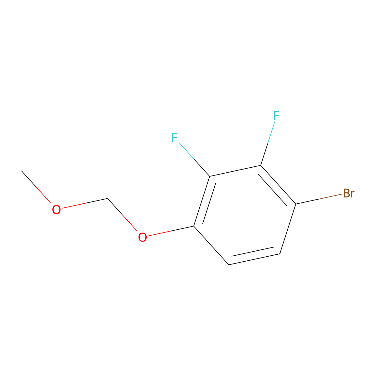 1-Bromo-2,3-difluoro-4-(methoxymethoxy)benzene molecular structure, CAS 1300743-50-3