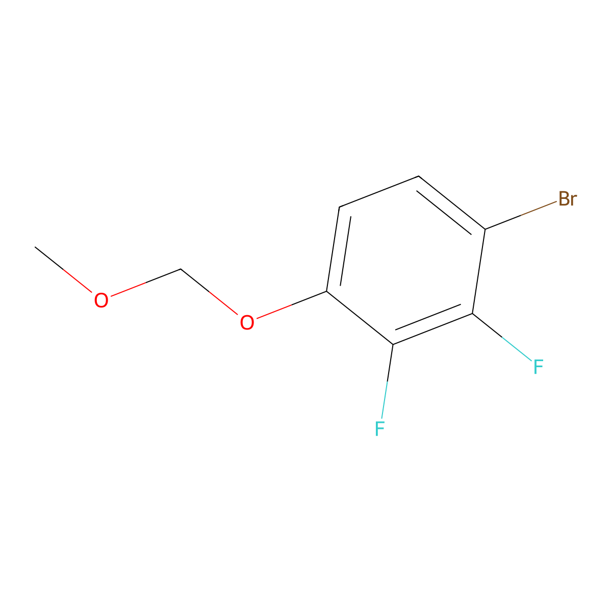 1-Bromo-2,3-difluoro-4-(methoxymethoxy)benzene molecular structure, CAS 1300743-50-3