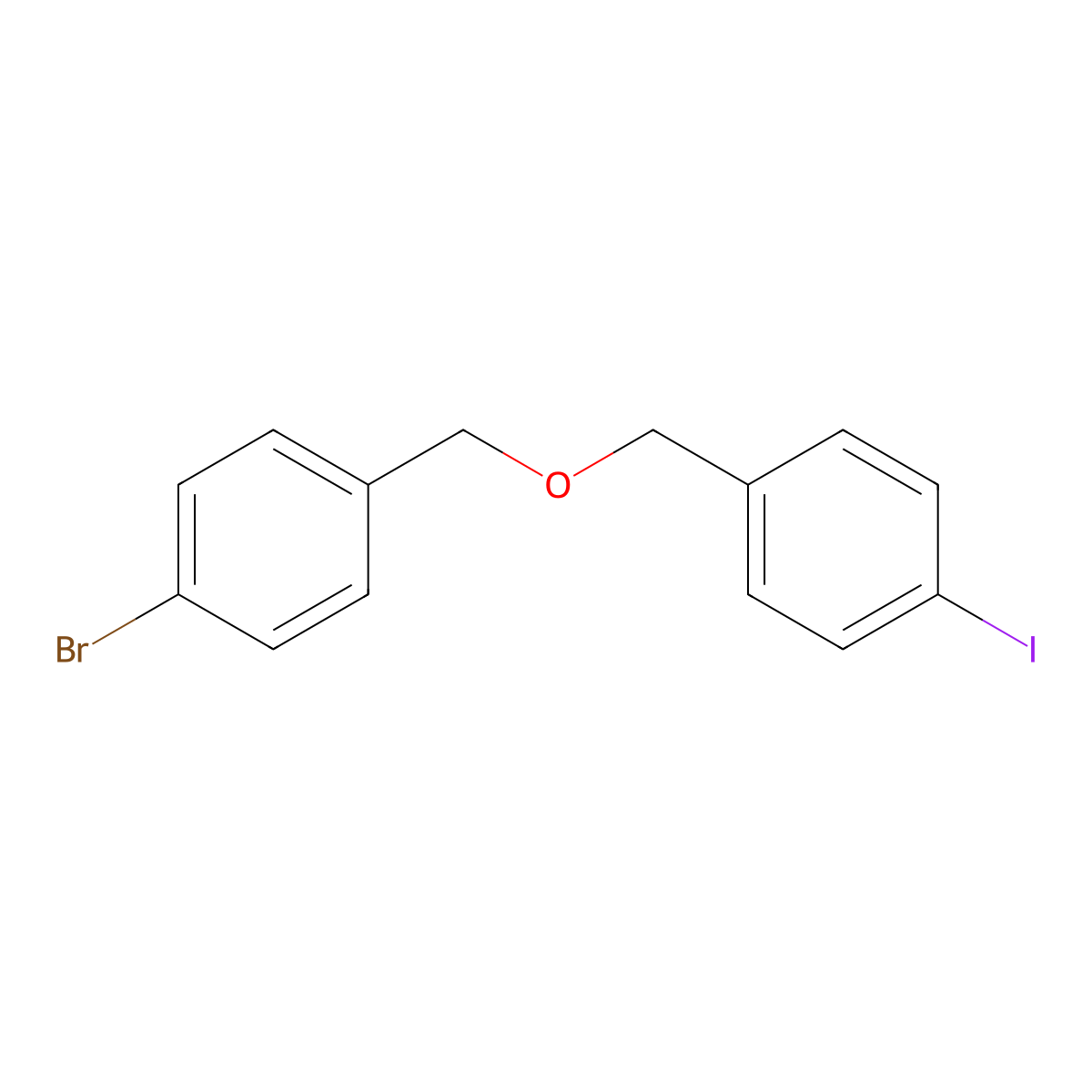 1-Bromo-4-[(4-iodobenzyloxy)methyl]benzene molecular structure, CAS 1300746-81-9