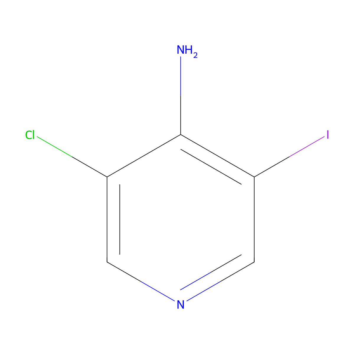 3-Chloro-5-iodo-4-pyridinamine molecular structure, CAS 1300750-79-1