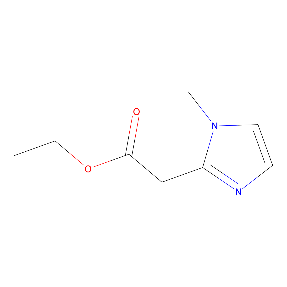Ethyl 2-(1-methylimidazol-2-yl)acetate molecular structure, CAS 130082-60-9
