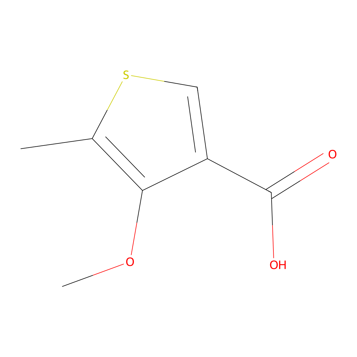 4-Methoxy-5-methylthiophene-3-carboxylicacid molecular structure, CAS 130083-13-5
