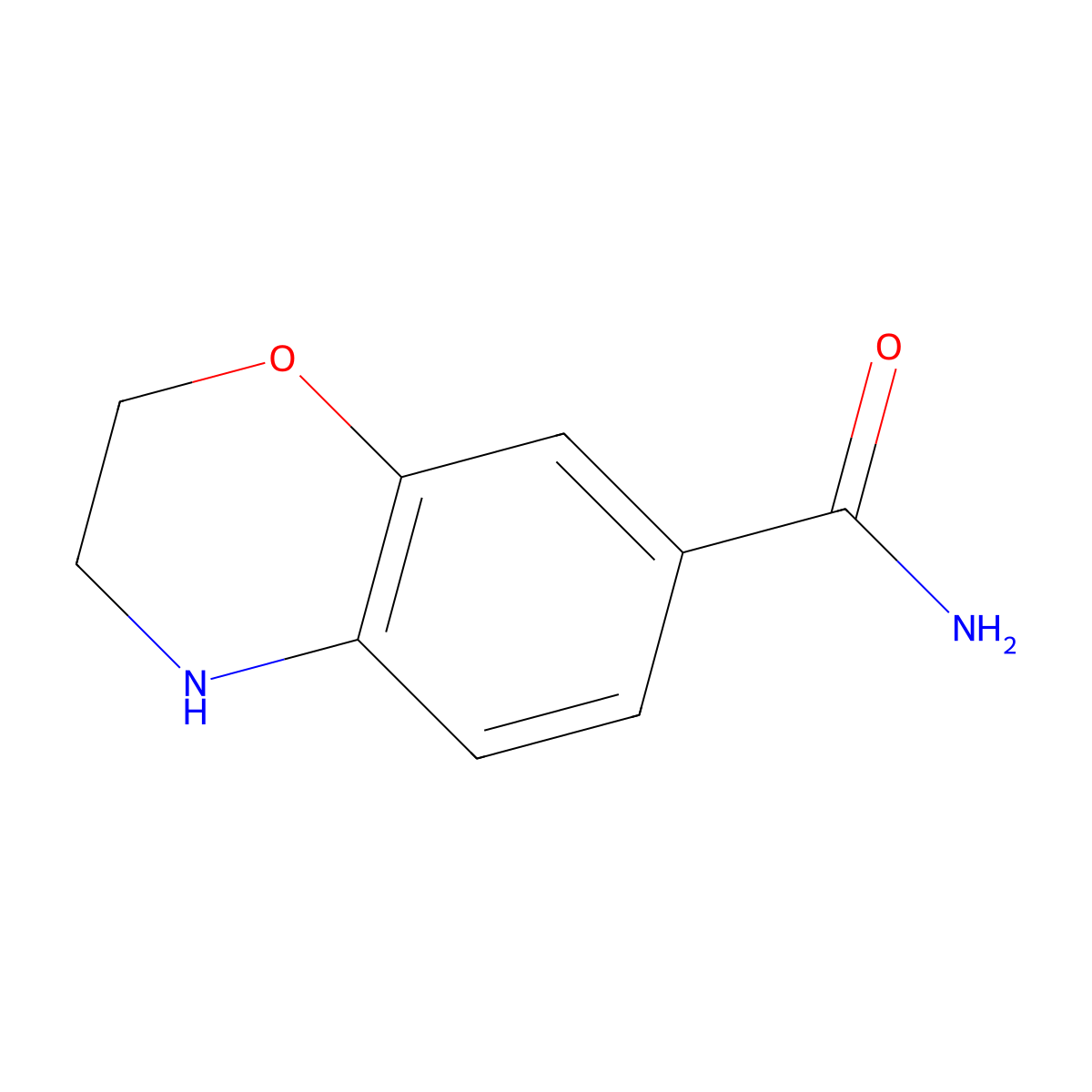 3,4-dihydro-2H-1,4-benzoxazine-7-carboxamide molecular structure, CAS 130091-78-0