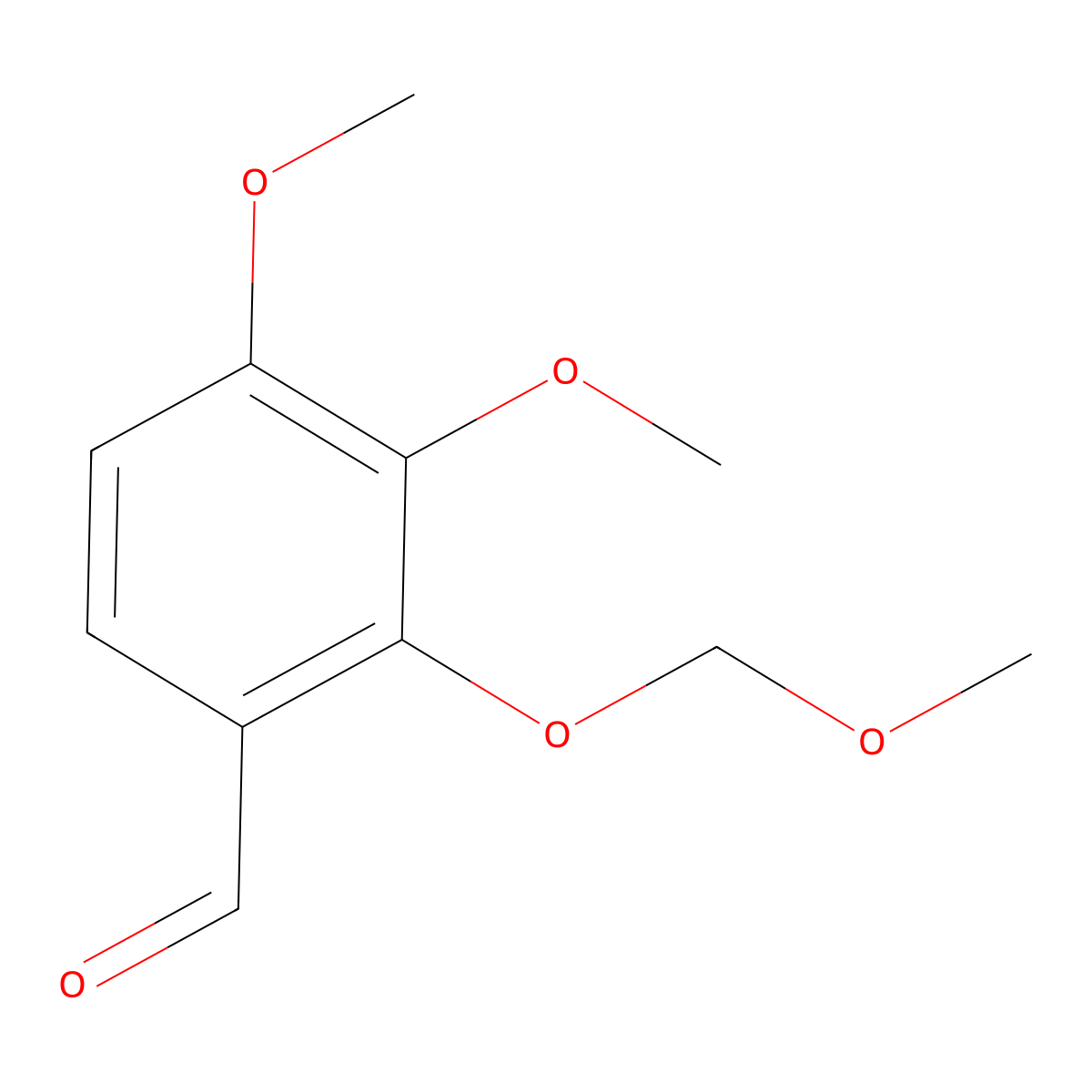 3,4-Dimethoxy-2-(methoxymethoxy)benzaldehyde molecular structure, CAS 130099-01-3