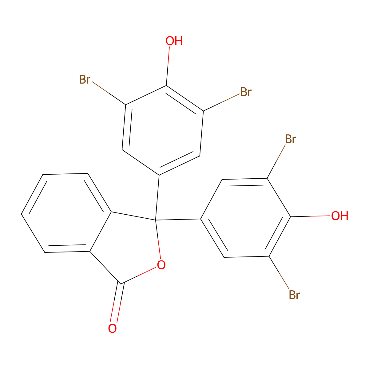 Tetrabromophenolphthalein molecular structure, CAS 1301-20-8