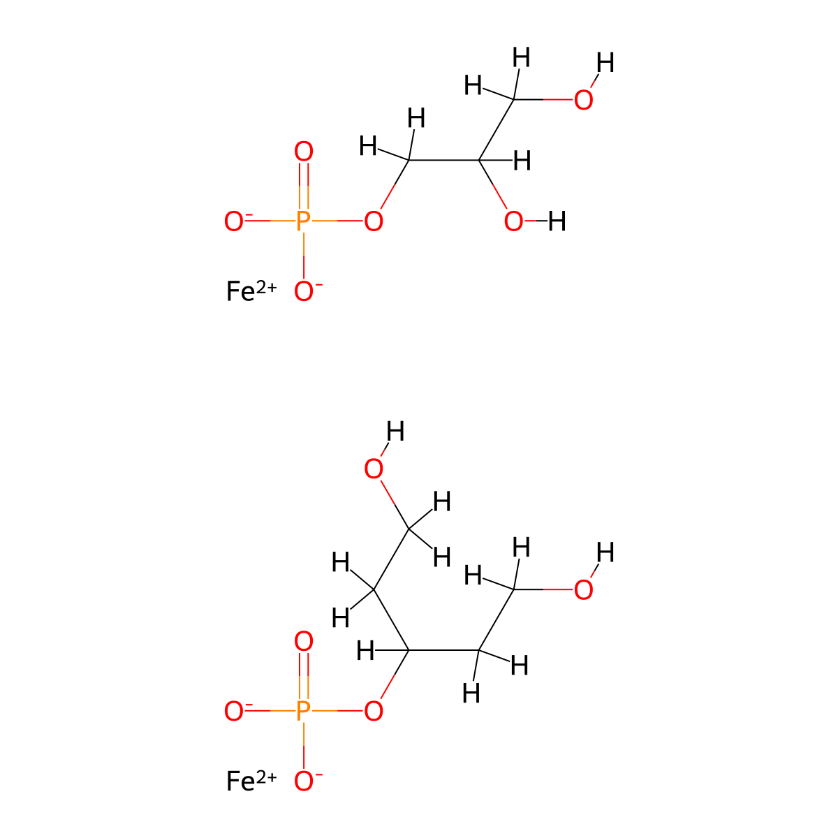 Ferric Glycerophosphate molecular structure, CAS 1301-70-8