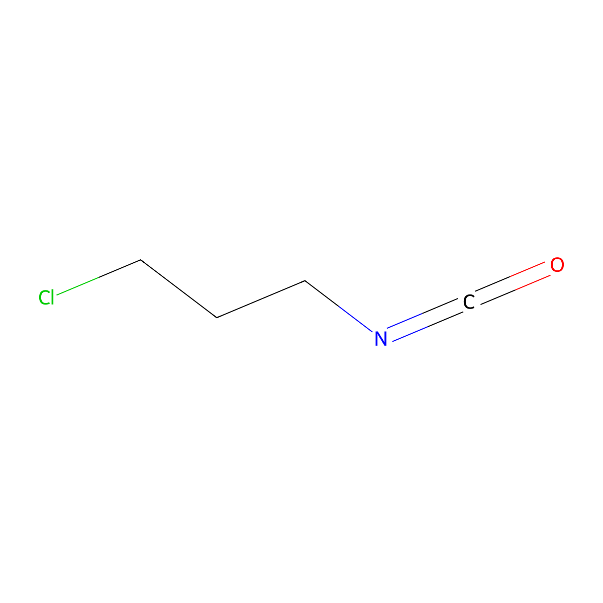 Propane, 1-chloro-3-isocyanato- molecular structure, CAS 13010-19-0