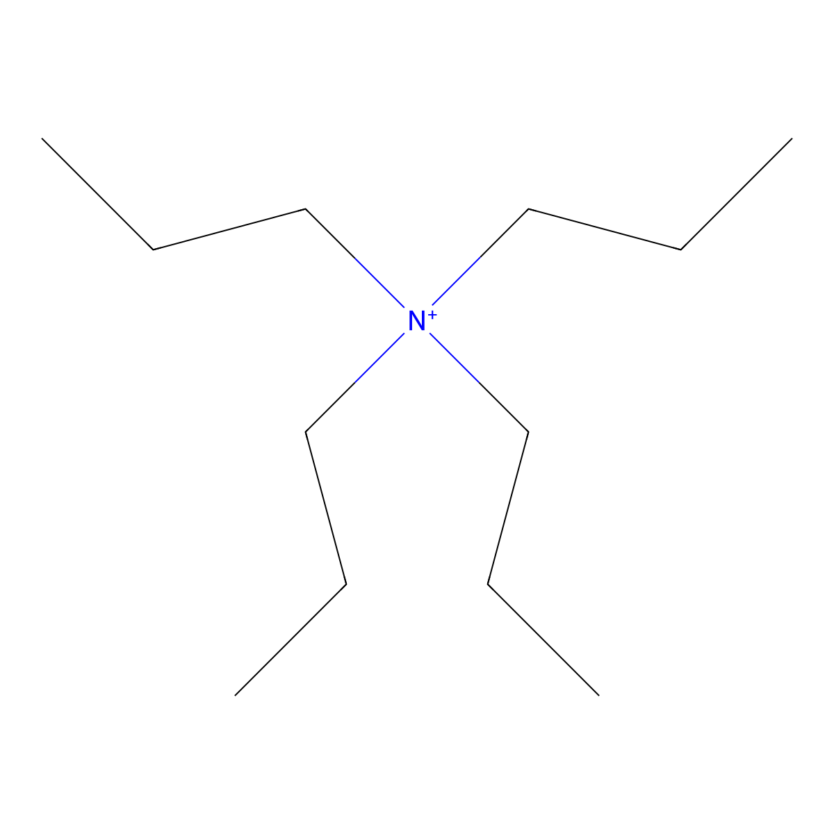 Tetrapropylammonium molecular structure, CAS 13010-31-6