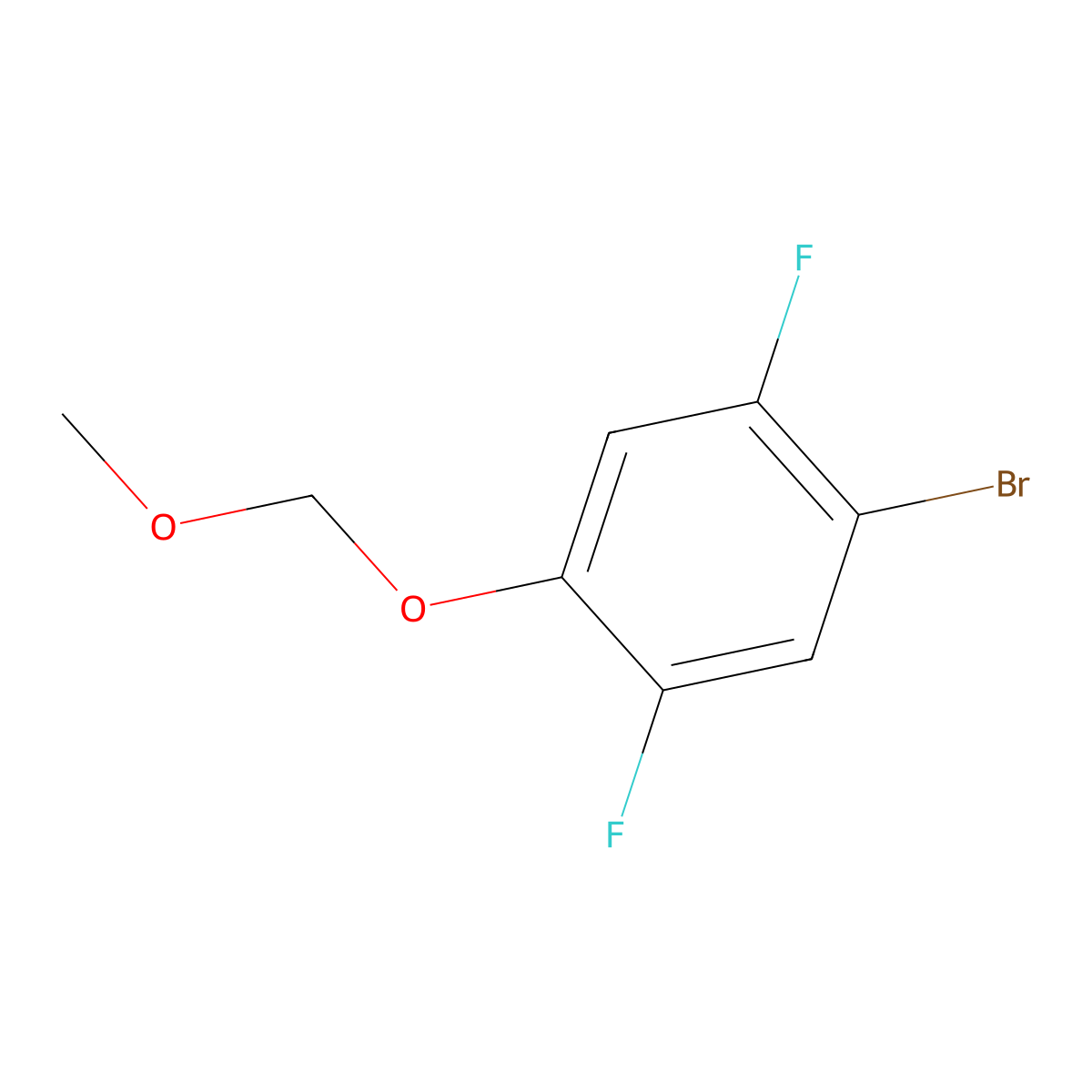 1-Bromo-2,5-difluoro-4-(methoxymethoxy)benzene molecular structure, CAS 1301145-79-8