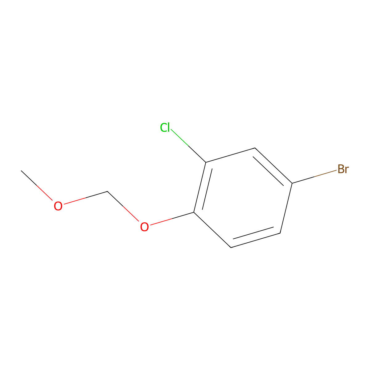 4-Bromo-2-chloro-1-(methoxymethoxy)benzene molecular structure, CAS 1301146-84-8