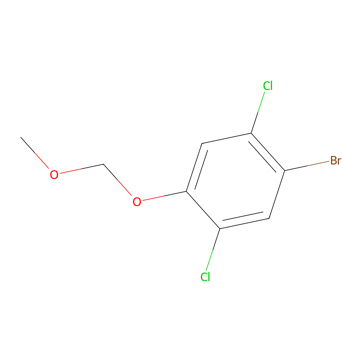 1-Bromo-2,5-dichloro-4-(methoxymethoxy)benzene molecular structure, CAS 1301147-68-1