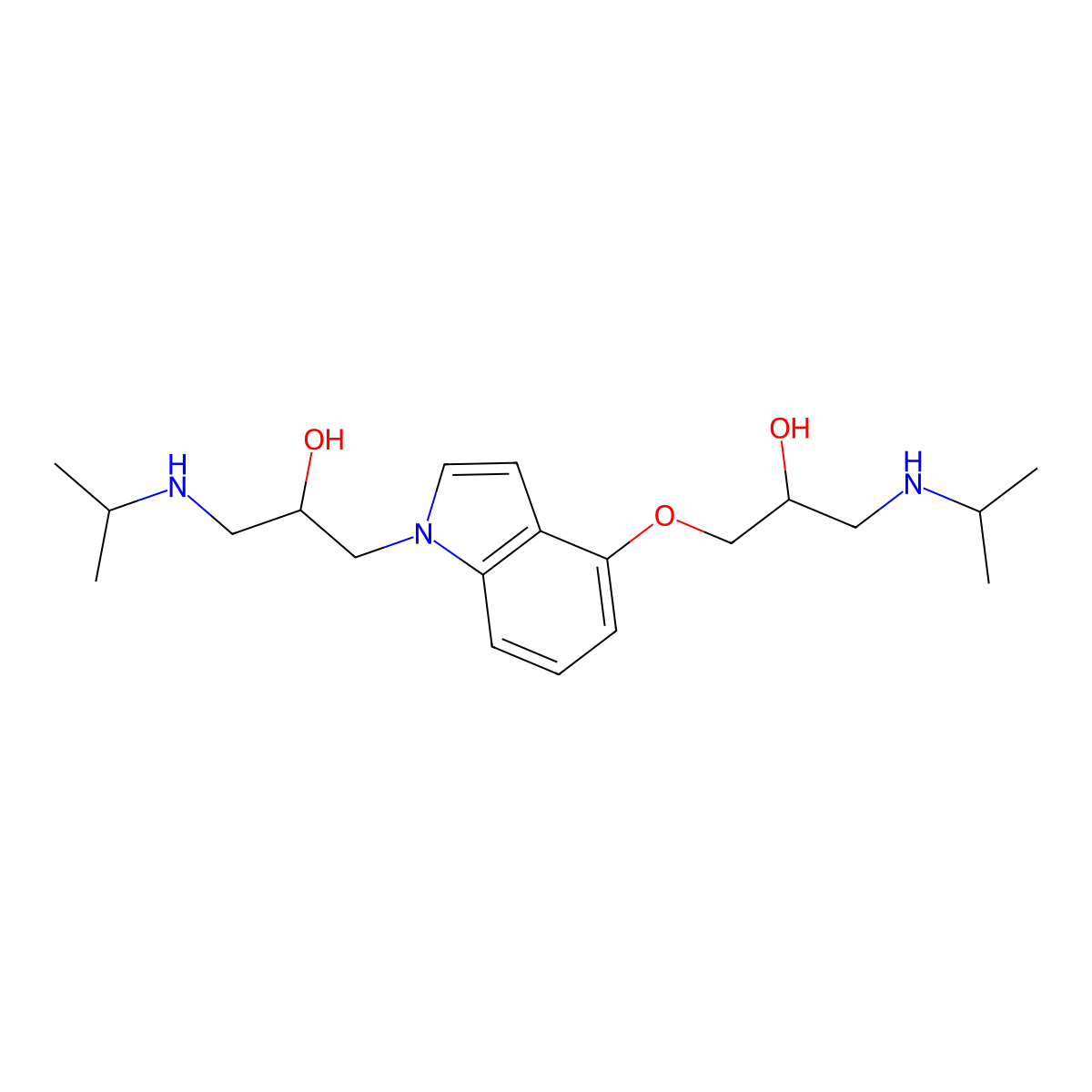 N-(3-Isopropylamino-2-hydroxypropyl) pindolol molecular structure, CAS 130115-63-8