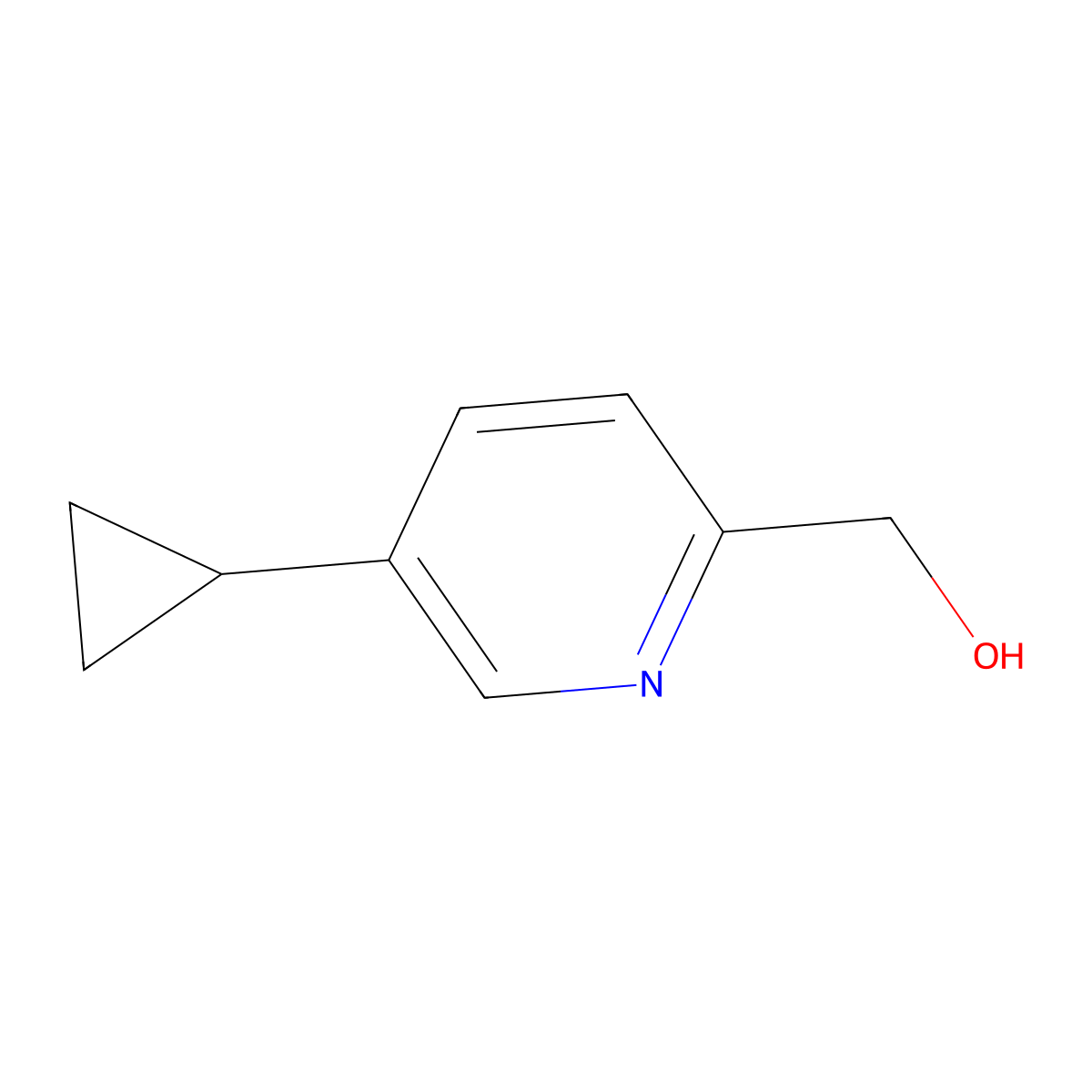 (5-Cyclopropylpyridin-2-yl)methanol molecular structure, CAS 1301168-21-7