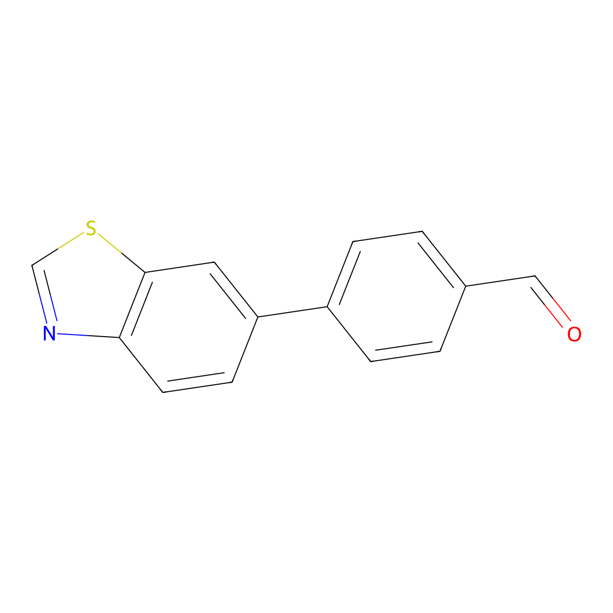 4-(1,3-Benzothiazol-6-yl)benzaldehyde molecular structure, CAS 1301188-99-7