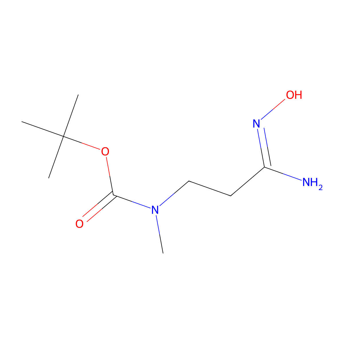 tert-butyl [(3Z)-3-amino-3-(hydroxyimino)propyl]methylcarbamate molecular structure, CAS 1301198-45-7